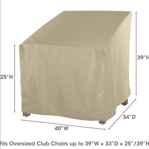 🆕 NWT SunPatio Outdoor Oversized Chair Cover Heavy Duty Waterproof Patio - Tan - Picture 7 of 13